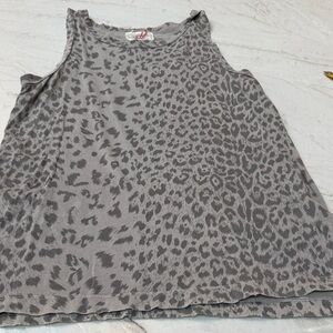 Current/Elliott Grey Leopard Muscle Tee